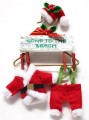 Wood Santa Suit Ornaments