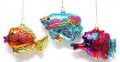 3-asst. Glass Tropical Fish Ornament 