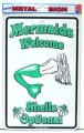Mermaids Welcome Aluminum Sign